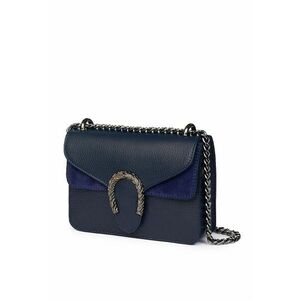 Poseta dama din piele naturala Dalia bleumarin - 15x20cm imagine
