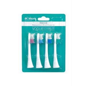 Set 4 rezerve pentru periuta sonica Dr. Mayer GTS2080GR/GTS2080GY/GTS2080PK - GTS2080BL - Alb imagine