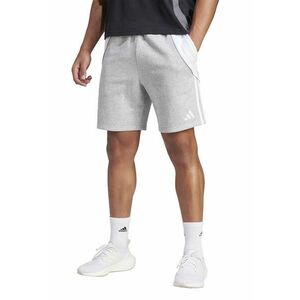 Pantaloni scurti din amestec de bumbac pentru fotbal TIRO24 - Alb/Gri melange imagine