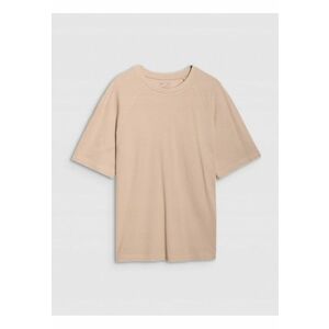 Tricou barbat - supradimensionat - bumbac-modal - bej imagine