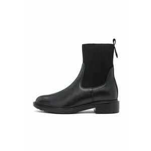 Ghete Chelsea de piele - Negru imagine