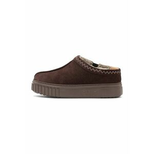 Ghete slip-on din piele intoarsa - Maro inchis imagine