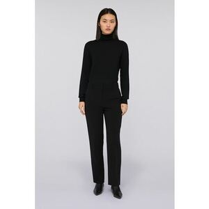 Pantaloni eleganti uni cu croiala dreapta - Negru imagine