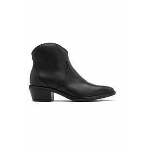 Botine cowboy cu toc cubanez Leyla - Negru imagine