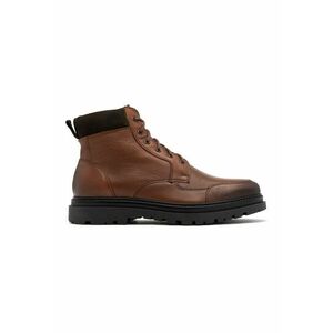 RYLKO - Ghete de piele cu garnitura de piele intoarsa - Caramel imagine