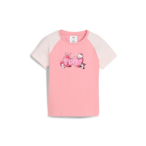 Tricou cu imprimeu Hello Kitty - Alb fildes/Roz pastel imagine