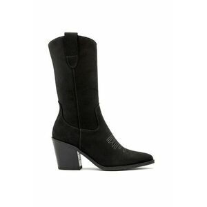 Cizme mid-calf cu toc Maggie - Negru imagine