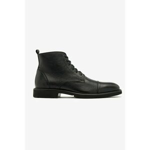 Ghete din piele cu aplicatie cap-toe John - Negru imagine