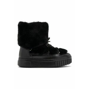 Ghete de piele cu blana sintetica - Negru imagine