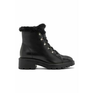 Ghete de piele cu blana sintetica - Negru imagine