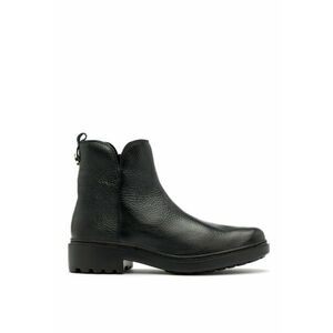 Ghete de piele cu aspect texturat Jenny - Negru imagine