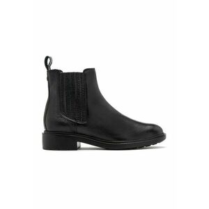 Ghete Chelsea de piele - Negru imagine