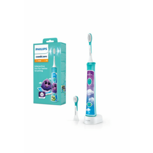 Kids HX6322/04 - Bluetooth® incorporat - 2 moduri - 2 capete de periere - Numar de miscari/minut 62000 - Alb/Albastru imagine