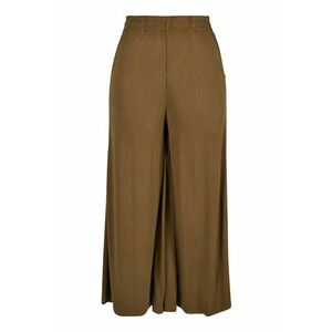Pantaloni din amestec de modal cu croiala ampla - Caramel imagine
