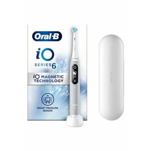 Periuta de dinti electrica iO6 cu Tehnologie Magnetica si Micro-Vibratii - Inteligenta artificiala - Display led interactiv - Senzor de presiune Smart - Timer vizibil - 5 moduri - 1 capat - Trusa de calatorie - Gri imagine