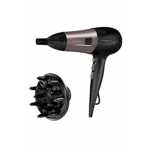 Uscator de par PowerLine - 2400W - functie Effiwats - invelis cashmere keratin - tehnologie Ionic booster - negru/roz imagine