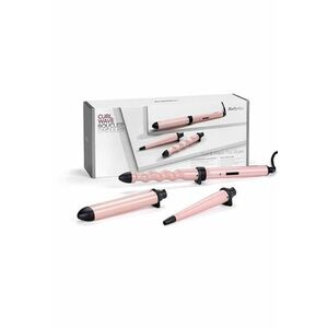 Ondulator de par Multistyler Curl&Wave - Invelis Ceramic - 3 accesorii - Roz imagine