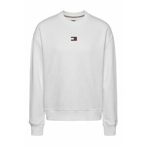 Bluza de trening cu decolteu la baza gatului si logo discret - Alb imagine