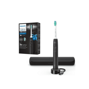 Periuta de dinti sonica electrica Seria 3100 - 62000 miscari/minut - 1 mod de curatare - senzor presiune - functia BrushSync - 1 cap de periere - toc de transport - Negru imagine