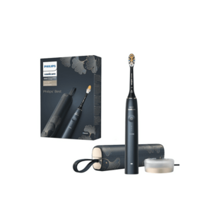 Periuta electrica sonica Philips Prestige 9900 - 62000 miscari/minut - tehnologie SenseIQ - aplicatie Sonicare cu inteligenta artificiala - wireless Bluetooth - senzori - 5 moduri personalizabile - 1 cap de periere - toc de incarcare USB - Albastru imagine