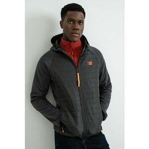 Jacheta cu fermoar si logo discret Donald - Gri inchis imagine