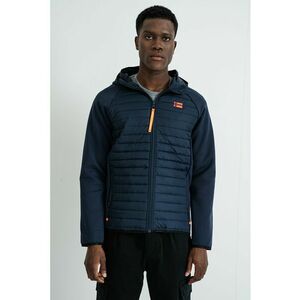 Jacheta cu fermoar si logo discret Donald - Bleumarin imagine