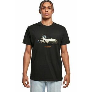 Tricou din bumbac cu imprimeu grafic - Negru imagine