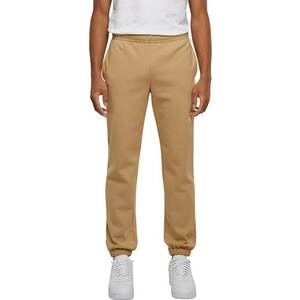 Pantaloni de trening cu model uni si talie ajustabila - Caramel imagine