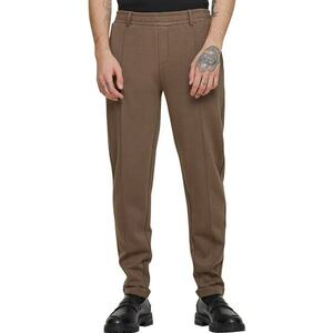 Pantaloni de trening cu croiala conica si talie elastica - Maro imagine