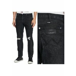 Blugi Wrangler Slim Tapered - Negru imagine