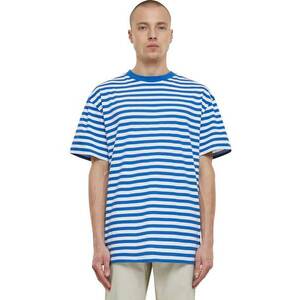 Tricou lejer cu model in dungi - Alb/Albastru royal imagine
