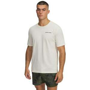 Tricou din amestec de bumbac cu imprimeu - Crem imagine