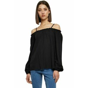 Bluza cu decolteu pe un umar - Negru imagine