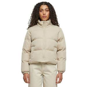 Geaca cu vatelina si guler inalt - Crem imagine