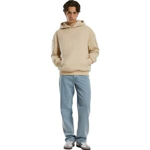 Hanorac lejer cu buzunar kangaroo - Bej imagine