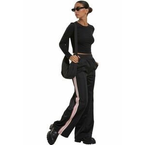 Bluza crop cu model uni - Negru imagine