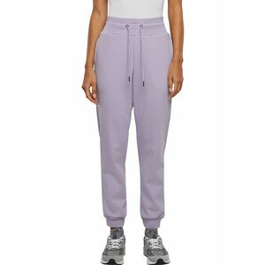 Pantaloni de trening cu snur de ajustare si talie inalta - Lila imagine