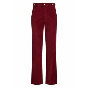 Pantaloni bootcut cu talie inalta - Visiniu imagine