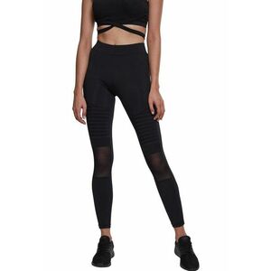 Colanti crop cu segmente din plasa - Negru imagine