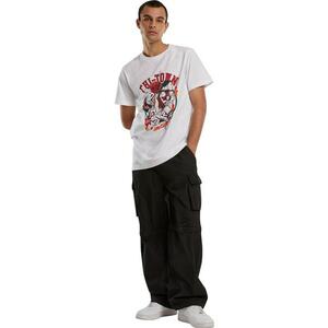 Tricou din bumbac cu imprimeu - Alb imagine