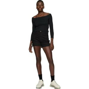 Bluza cu decolteu pe un umar - Negru imagine