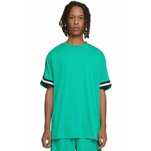Tricou cu benzi contrastante pe maneci - Mint imagine