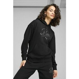 Hanorac din amestec de bumbac cu broderie logo - Negru imagine