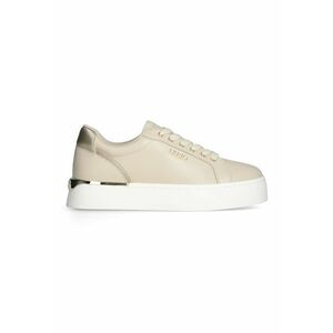 Pantofi sport low-cut de piele - Auriu/Bej inchis imagine