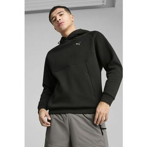 Hanorac relaxed-fit cu buzunar kangaroo - Galben pal/Gri inchis imagine