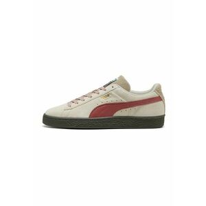 Pantofi sport din piele intoarsa cu sireturi - Rosu/Alb/Crem imagine