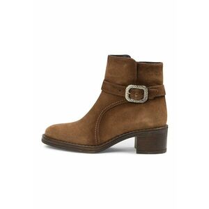 Botine de piele cu catarama - Caramel imagine