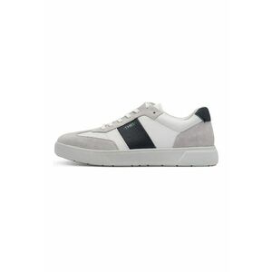 Pantofi sport cu insertii din piele intoarsa - Gri deschis/Negru stins/Alb murdar imagine