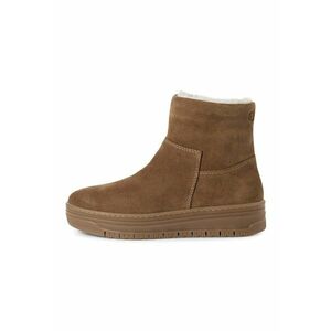 Ghete de piele intoarsa cu fermoar - Caramel imagine