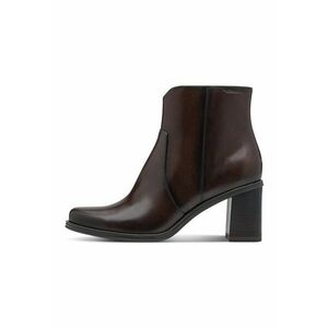 Botine de piele si piele ecologica - Maro cognac imagine